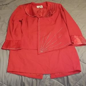 Foxy Red Casual Suit